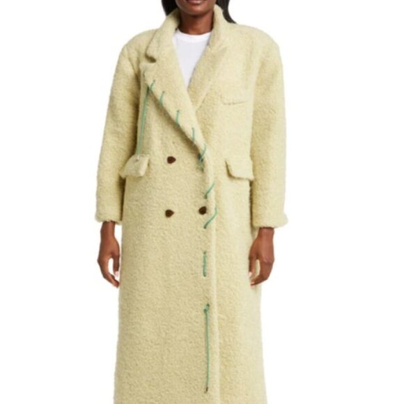 Kkco Cord Moss Coat Longline Wool Blend In Dried Eucalyptus Women Sz M NEW $650 - Picture 5 of 16